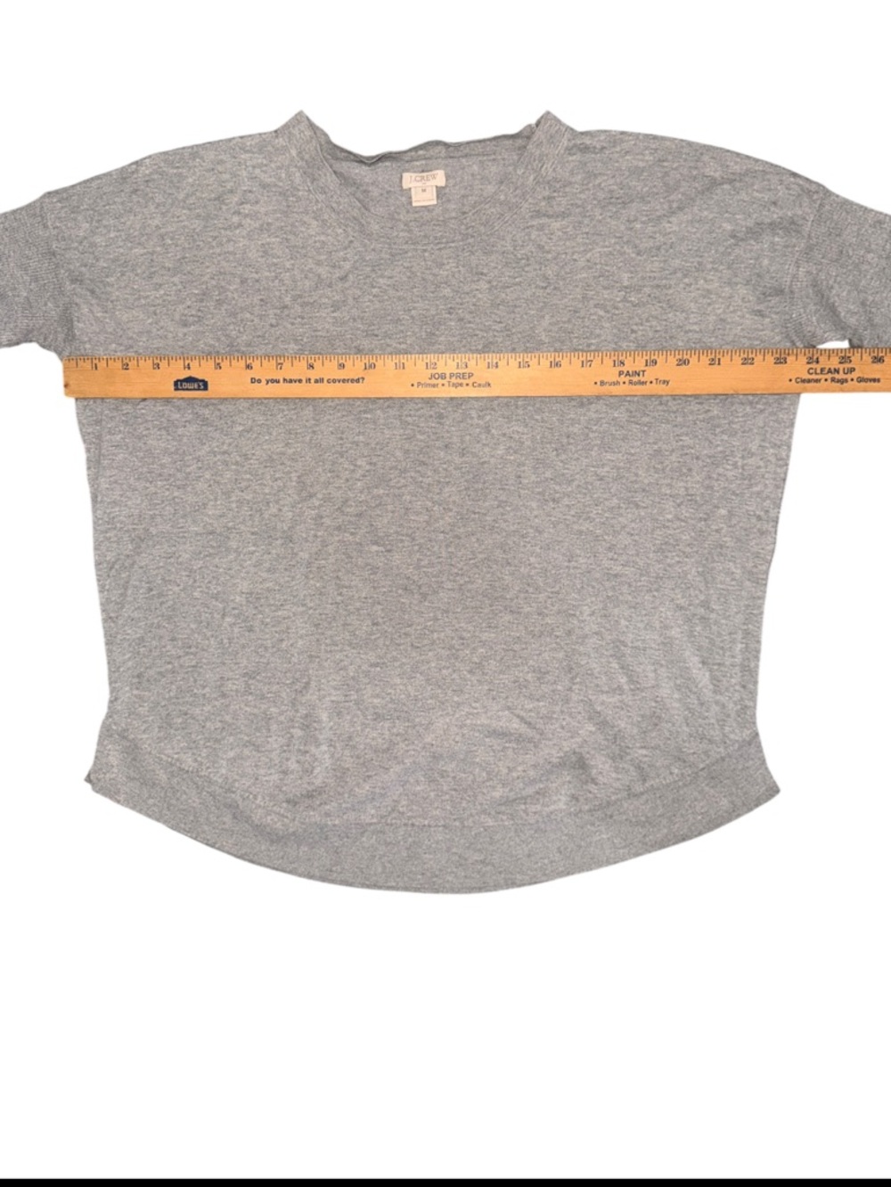 J. Crew Heather grey knit top oversized dolman sleeve casual relaxed fit top - Picture 4 of 7